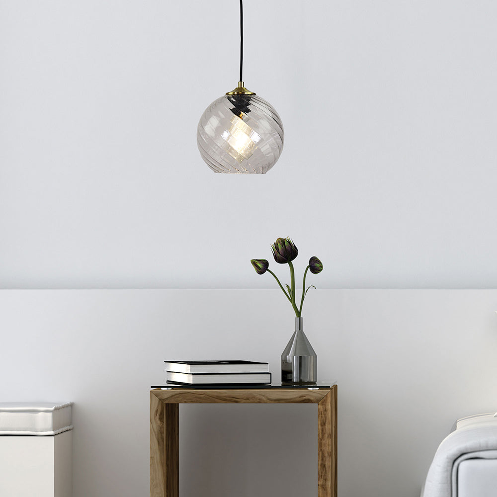 Twist.20 1 Light Pendant Brushed Brass - SL63871CL