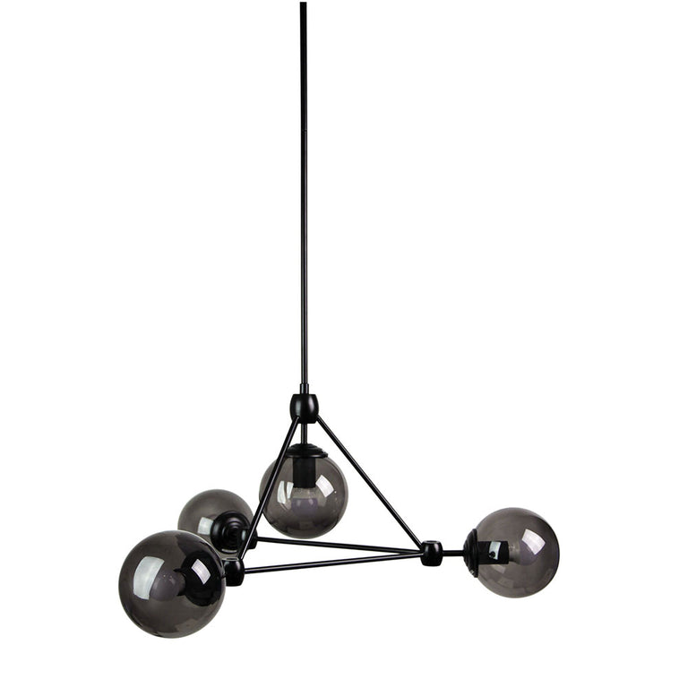 Lunar 4 Light Satellite Inspired Pendant Black - SL64412/4BK