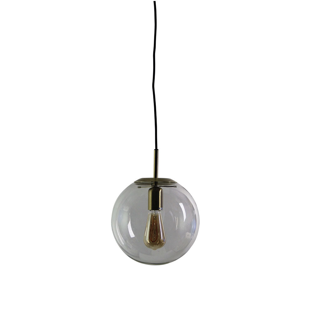 Newton.25 Clear Glass Pendant Brushed Brass - SL64425BB