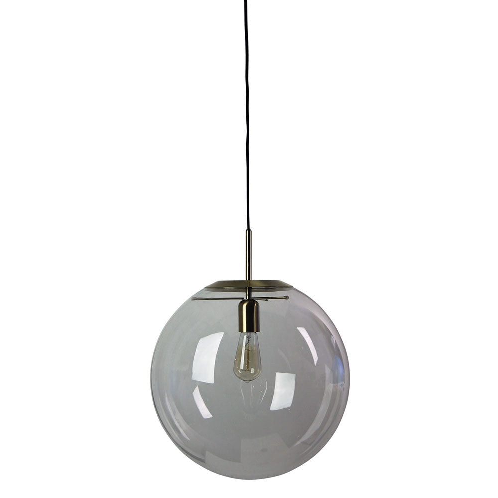 Newton.40 Clear Glass Pendant Brushed Brass - SL64440BB