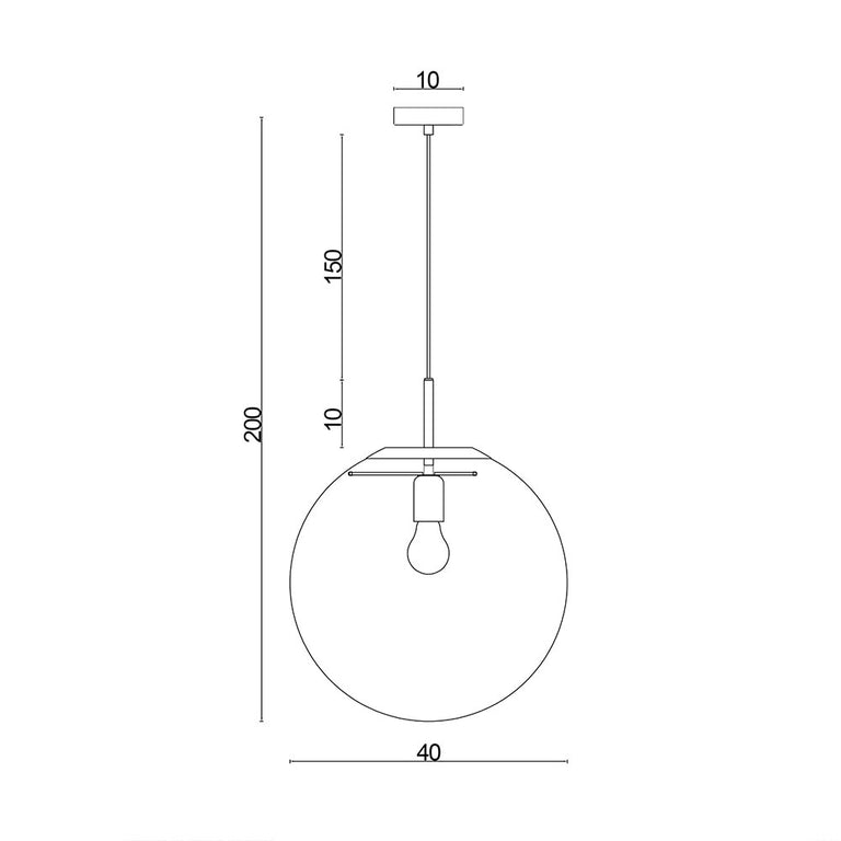 Newton.40 Clear Glass Pendant Brushed Brass - SL64440BB