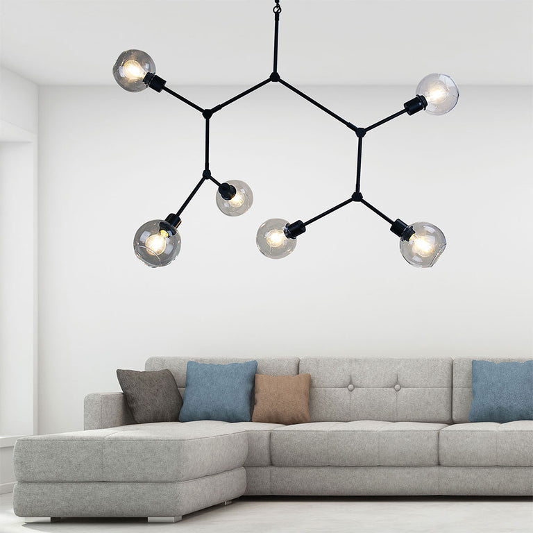 Padua 6 Light Pendant Matt Black - SL64680/6BK