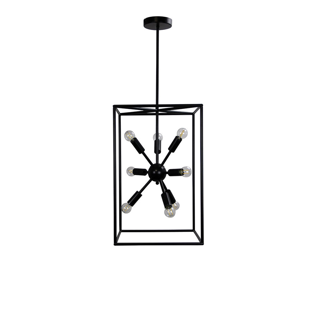 Georgetown.35 Designer Box Pendant Satin Black - SL64813BK