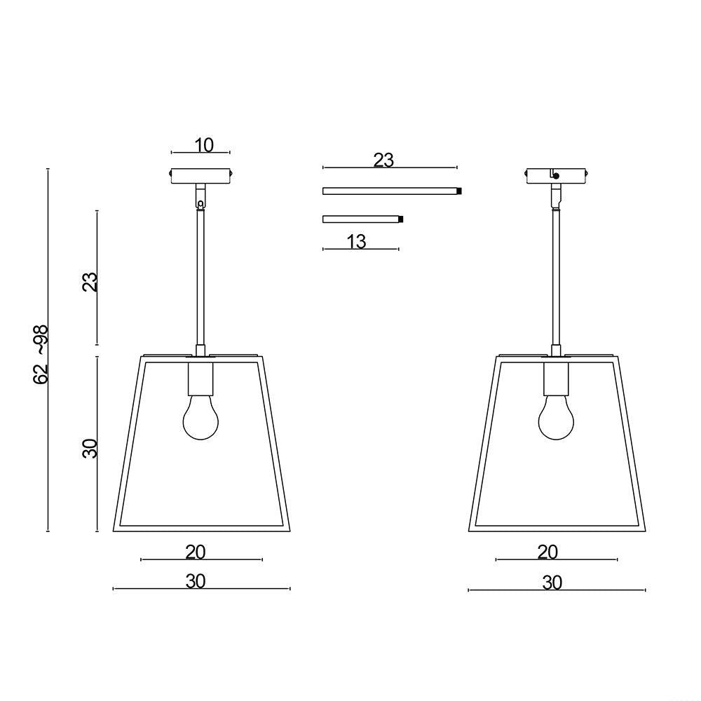 Eaton 30 Urban Retro Pendant Black - SL64902BK