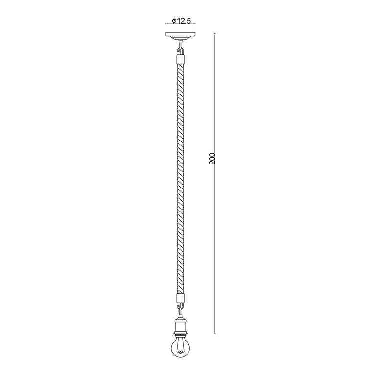 Rope Ceiling Light Suspension - SL65012BK