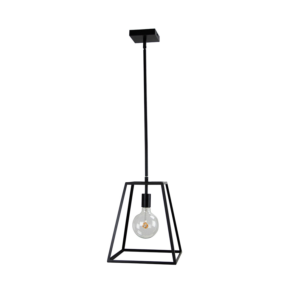 Southport 1 Light Urban Retro Pendant Matt Black - SL66901BK