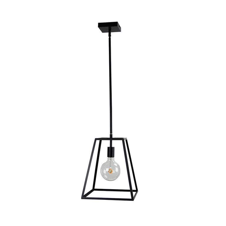 Southport 1 Light Urban Retro Pendant Matt Black - SL66901BK