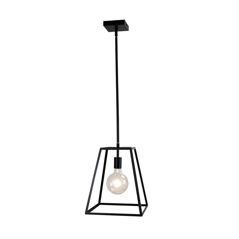 Southport 1 Light Urban Retro Pendant Matt Black - SL66901BK