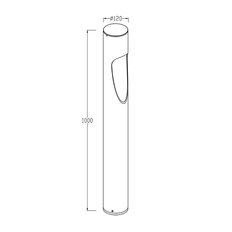 Newland 10W LED 1000mm Bollard Black / Tri-Colour - SL7015L100TC/BK