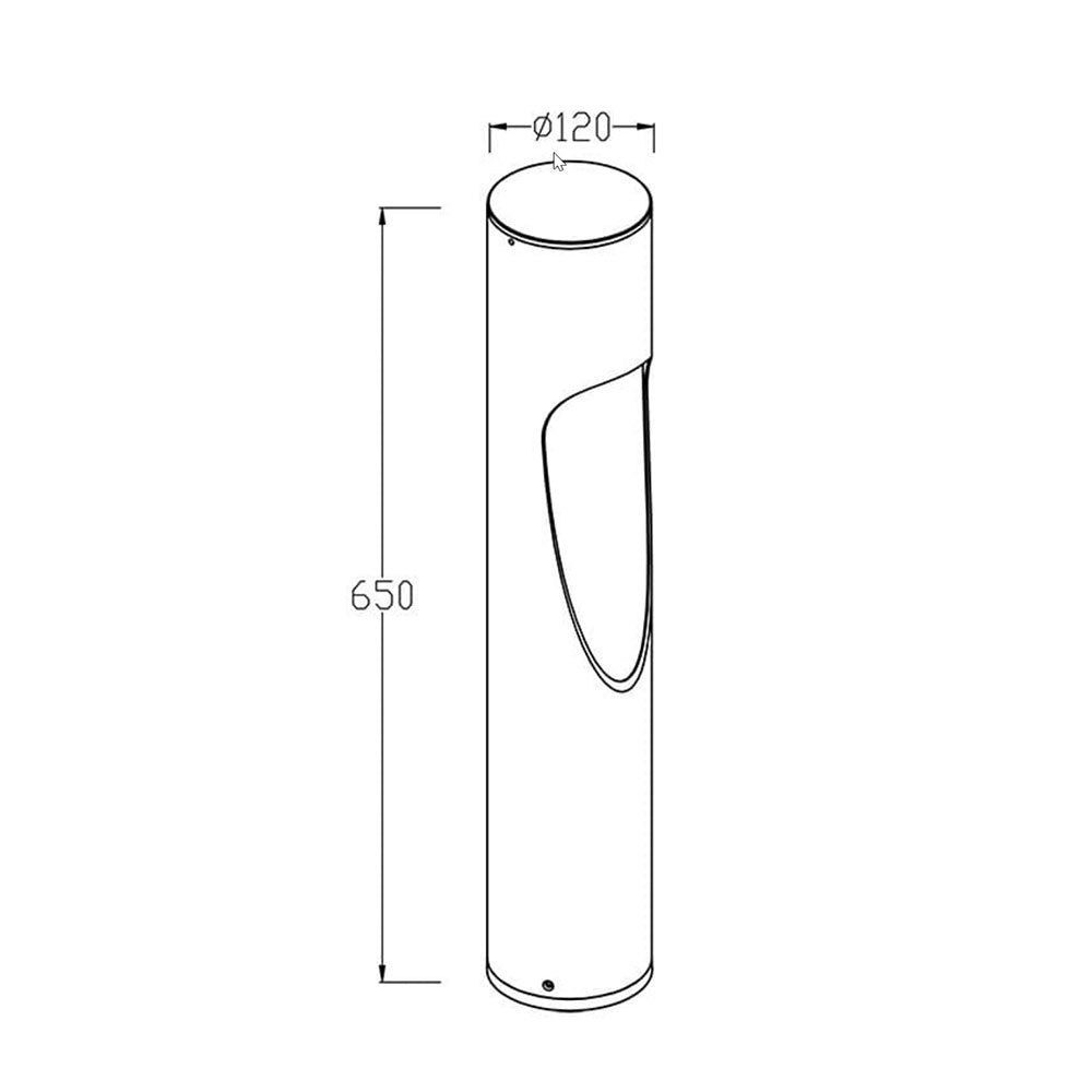 Newland 10W LED 650mm Bollard Black / Tri-Colour - SL7015L65TC/BK
