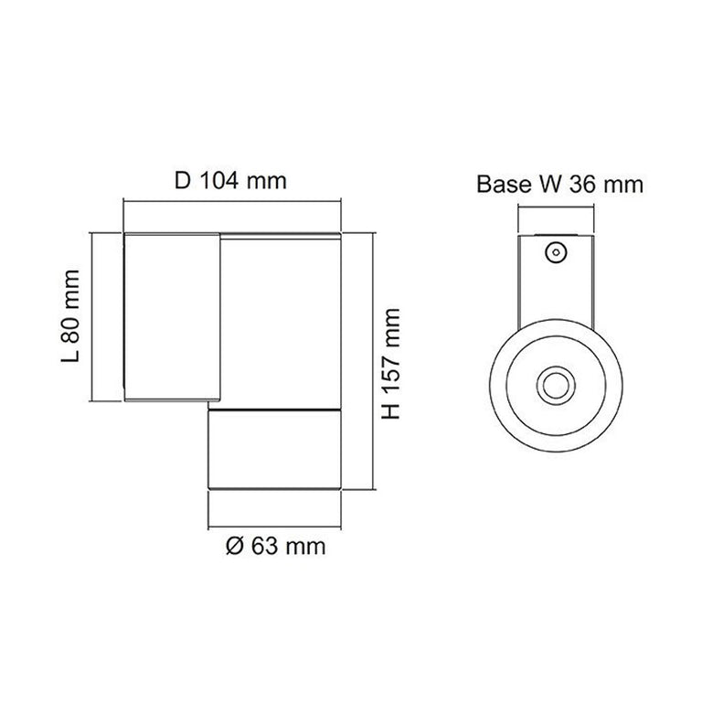 New Bondi 4W 240V Fixed LED Wall Pillar Light Silver / Tri-Colour - SL7221TC/SL