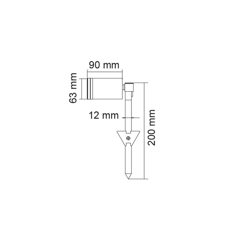 Newport 5W LED Spike Light Stainless Steel / Tri-Colour - SL7261TC/SLS