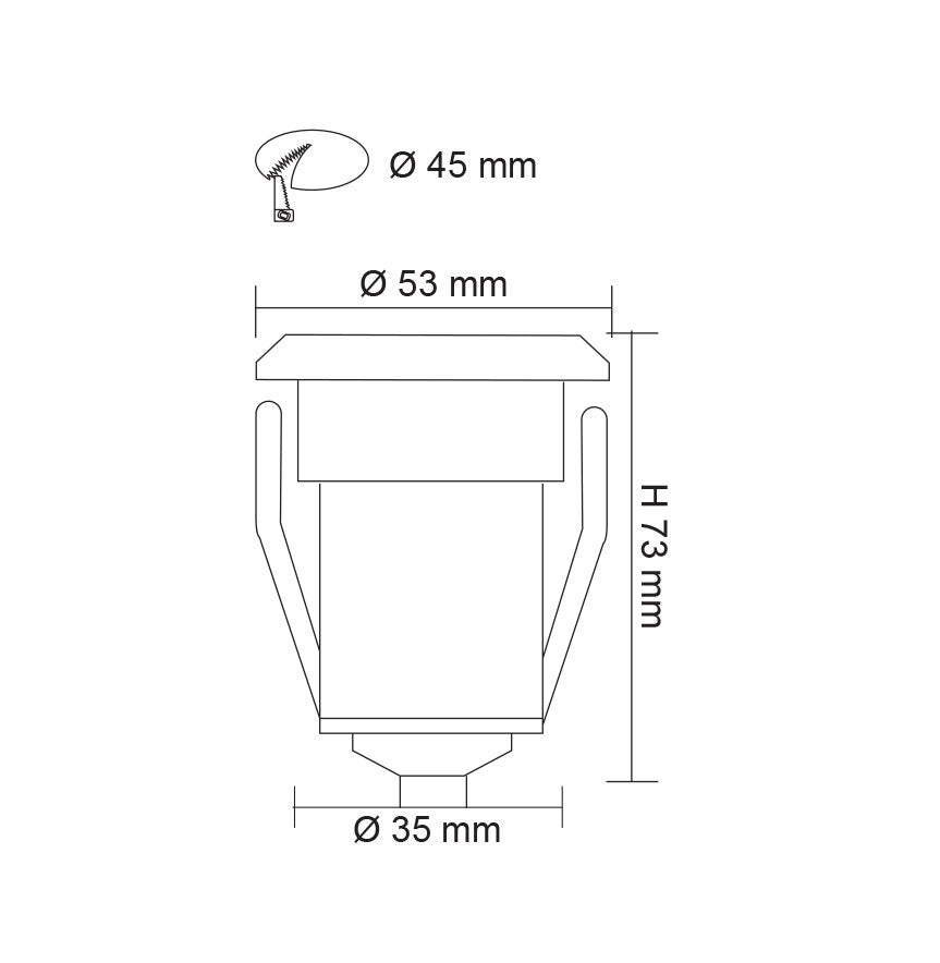 Glow 4W Inground Light Stainless Steel / Warm White - SL7362WW/SLS
