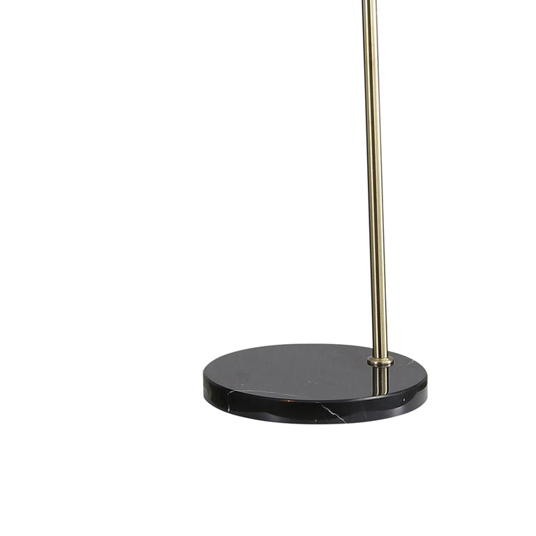 Marmo Arc Floor Lamp With Marble Base Antique Brass - SL91203AB