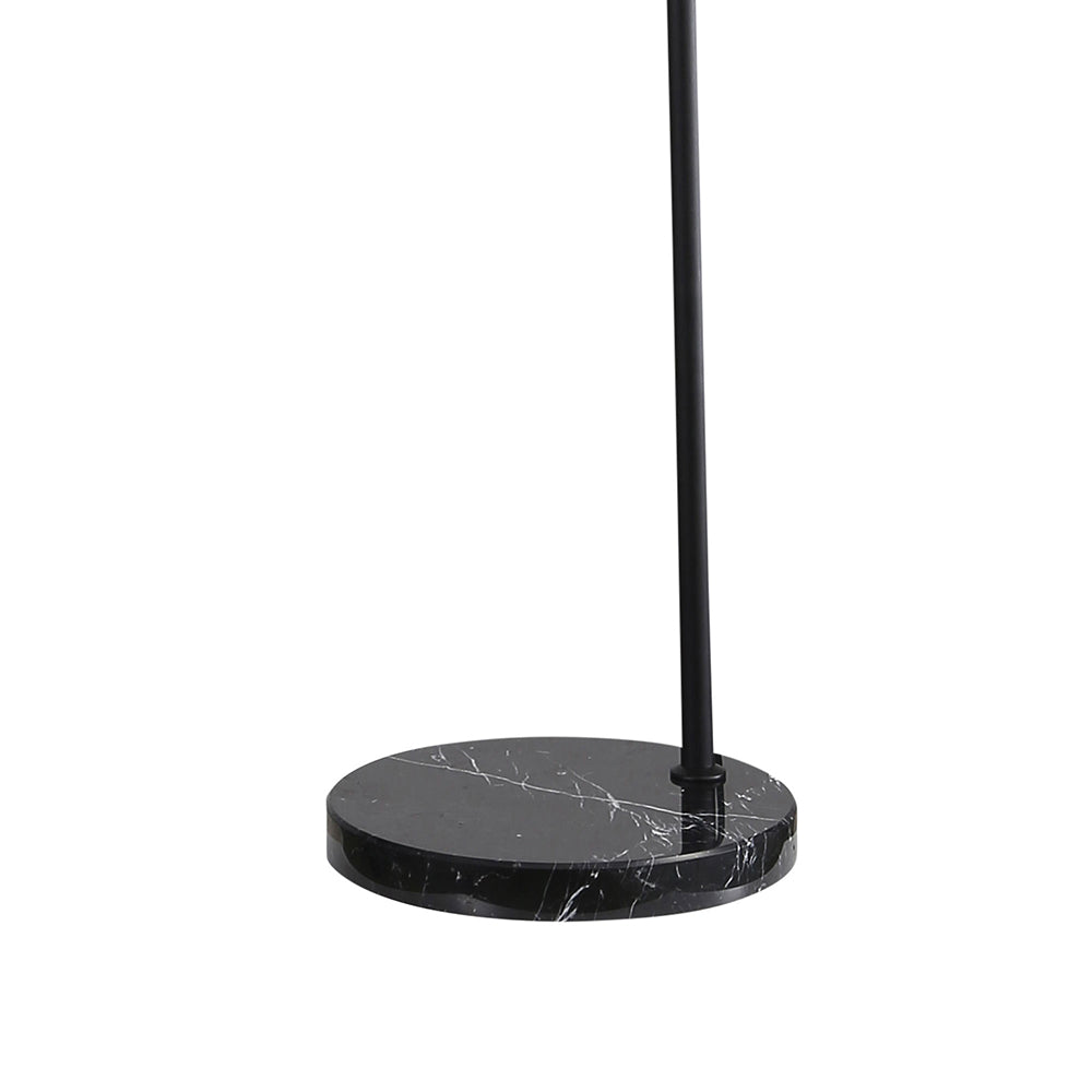 Marmo Arc Floor Lamp With Marble Base Black - SL91203BK