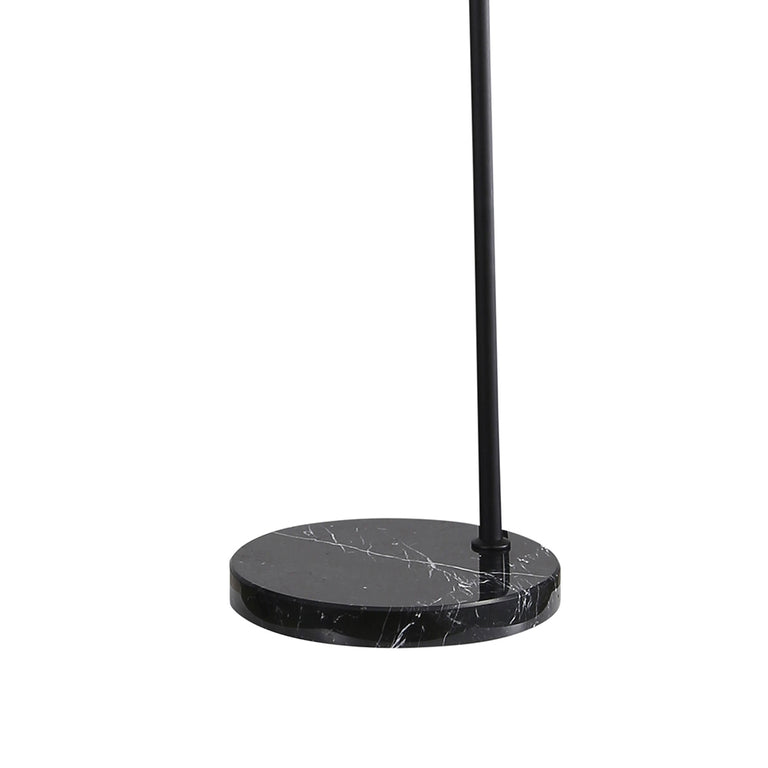 Marmo Arc Floor Lamp With Marble Base Black - SL91203BK