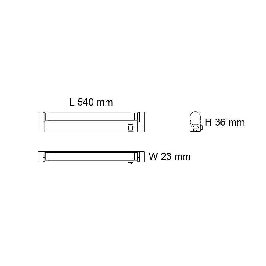Seamless Slimline 9W Linkable LED Linear White / Tri-Colour - SL9706/540TC