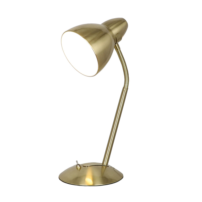 Trax Classic Gooseneck Task Lamp Satin Brass - SL98401SB
