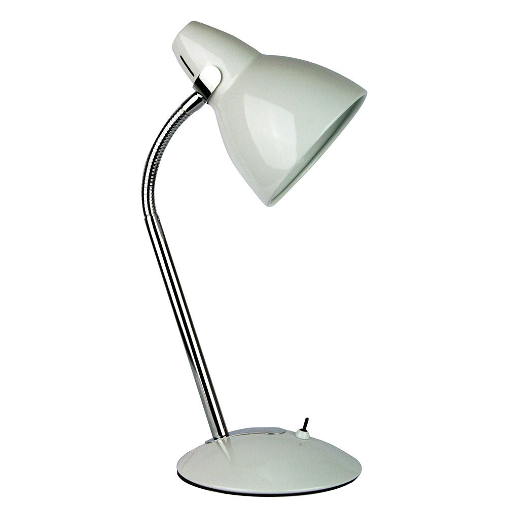 Trax Adjustable Metal Desk Lamp White - SL98401WH