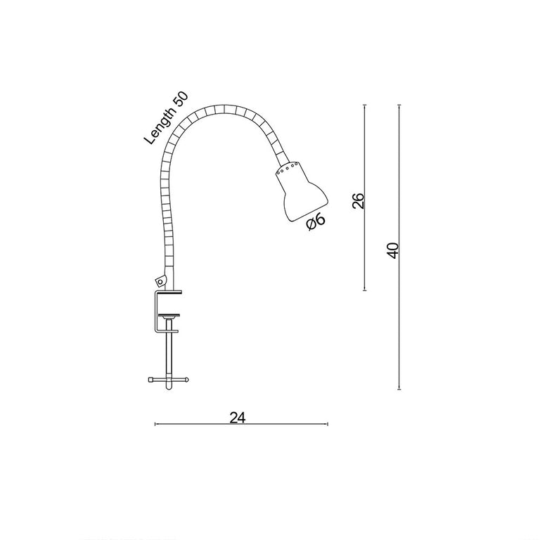 Scope Adjustable Gooseneck Clamp Lamp Black - SL98431BK