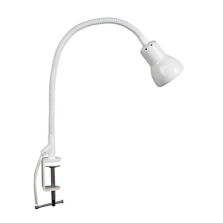 Scope Adjustable Gooseneck Clamp Lamp White - SL98431WH