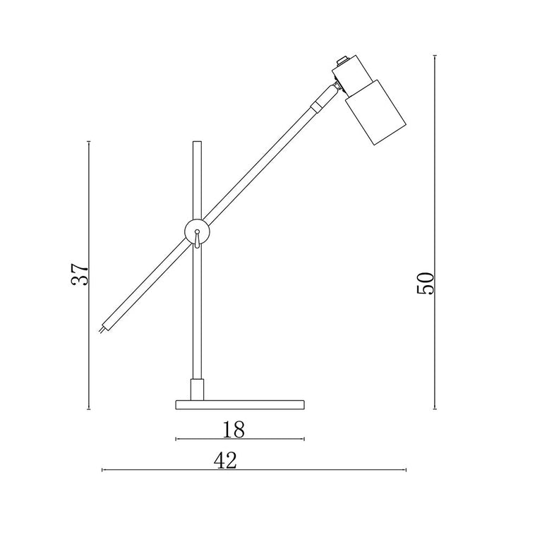 Charlie Desk Lamp Satin Brass / Black - SL98533SB