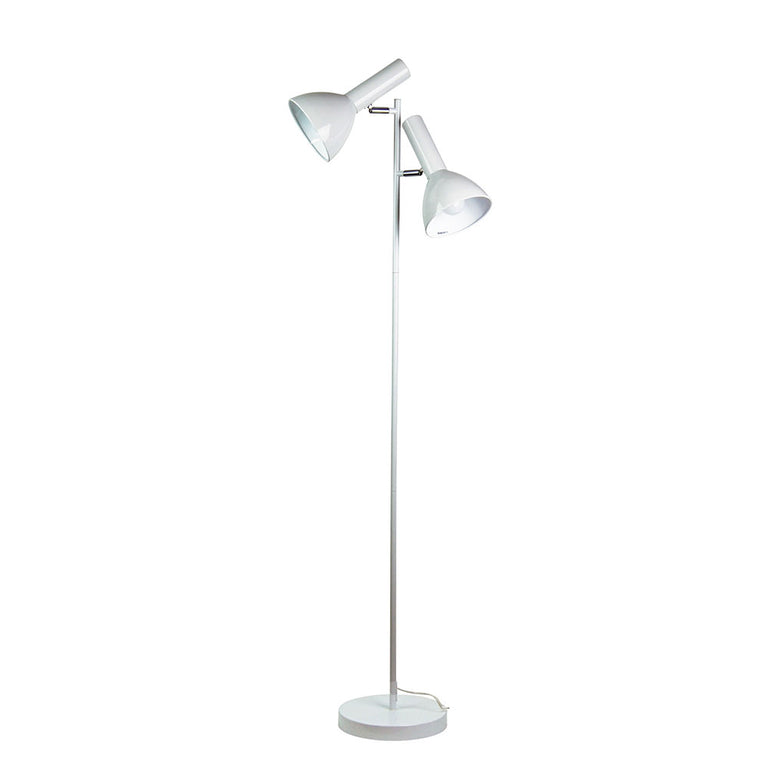 Vespa 2 Light Adjustable Floor Lamp White - SL98572WH