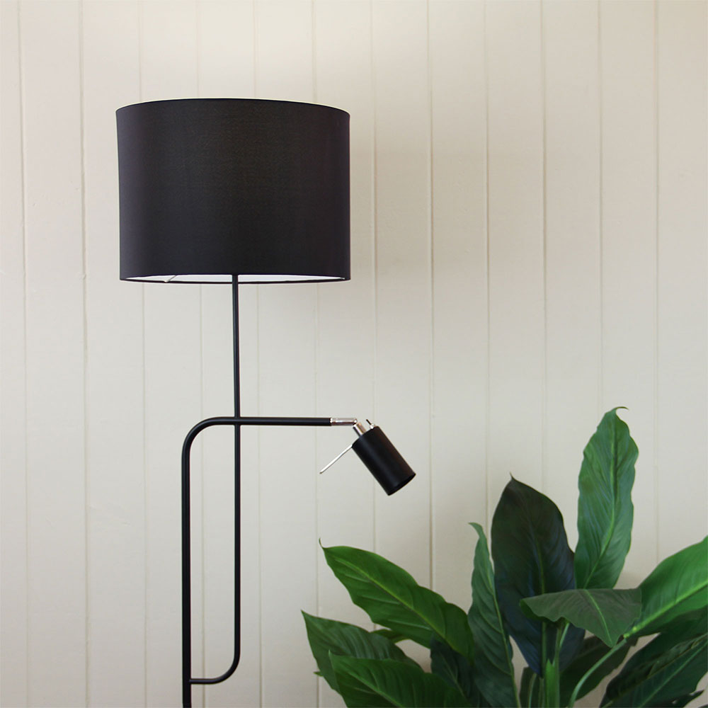 Carmen 2 Light Floor Lamp with Child Black - SL98585BK