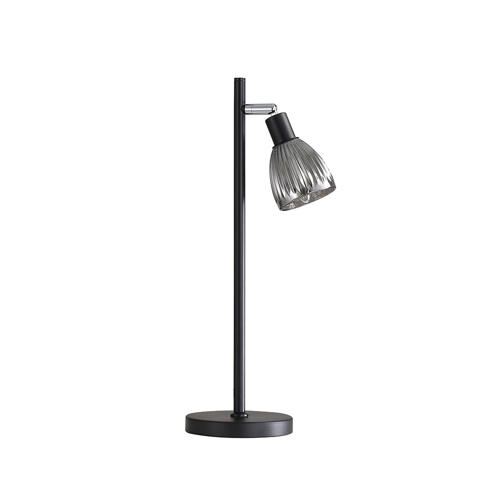 Alma Smoked Glass Task Lamp Black - SL98761BK