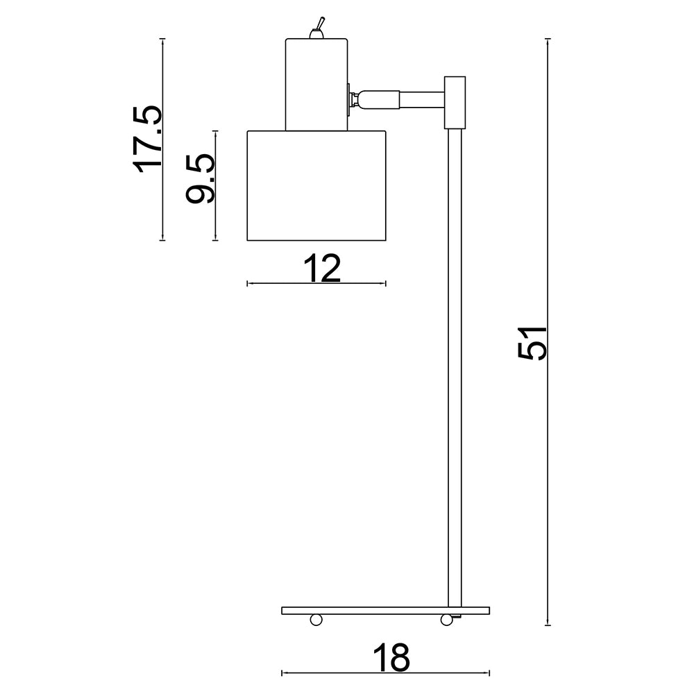 Ari Adjustable Desk Lamp Black - SL98786BK