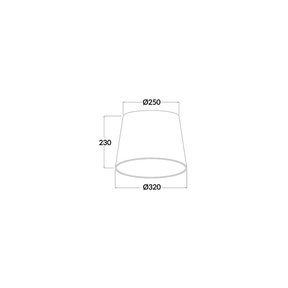 Linen 12" Slant Shade DIY Batten Fix Grey - SHADE07