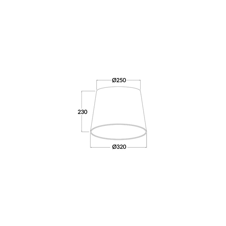 Linen 12" Slant Shade DIY Batten Fix Grey - SHADE07