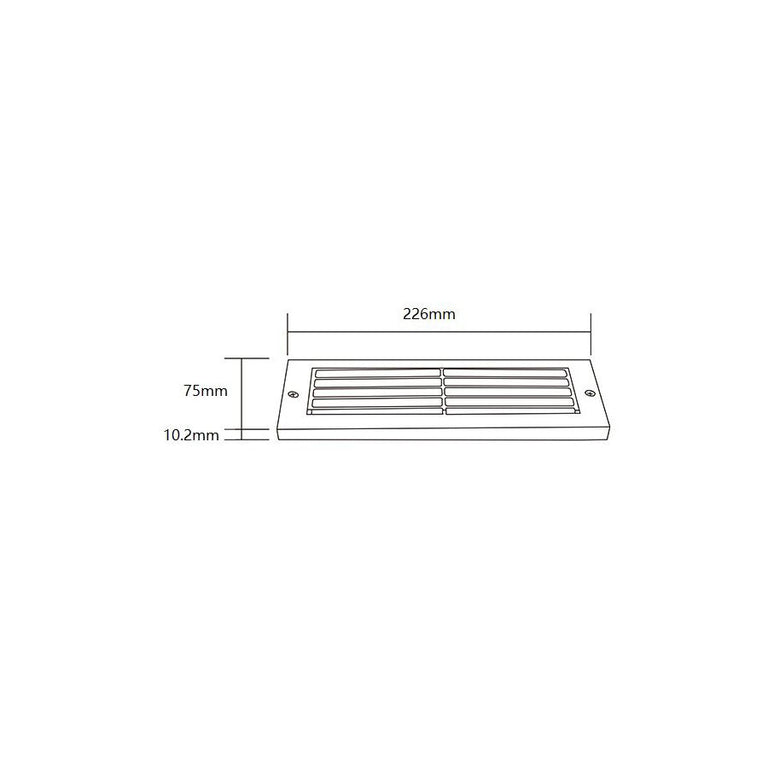 Hidra 12V 4W Rectangle Slotted LED Step Light Weathered Bronze / Warm White - PI-SLC2101WB