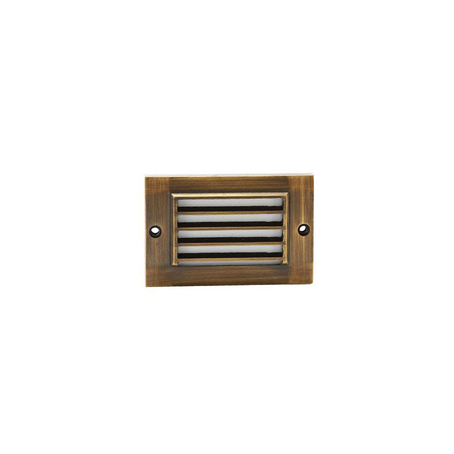 Hidra 12V 2W Rectangle Slotted LED Step Light Weathered Bronze / Warm White - PI-SLC2111WB