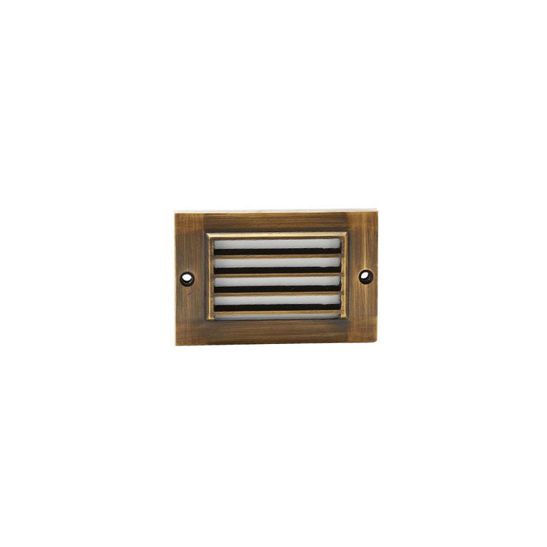 Hidra 12V 2W Rectangle Slotted LED Step Light Weathered Bronze / Warm White - PI-SLC2111WB
