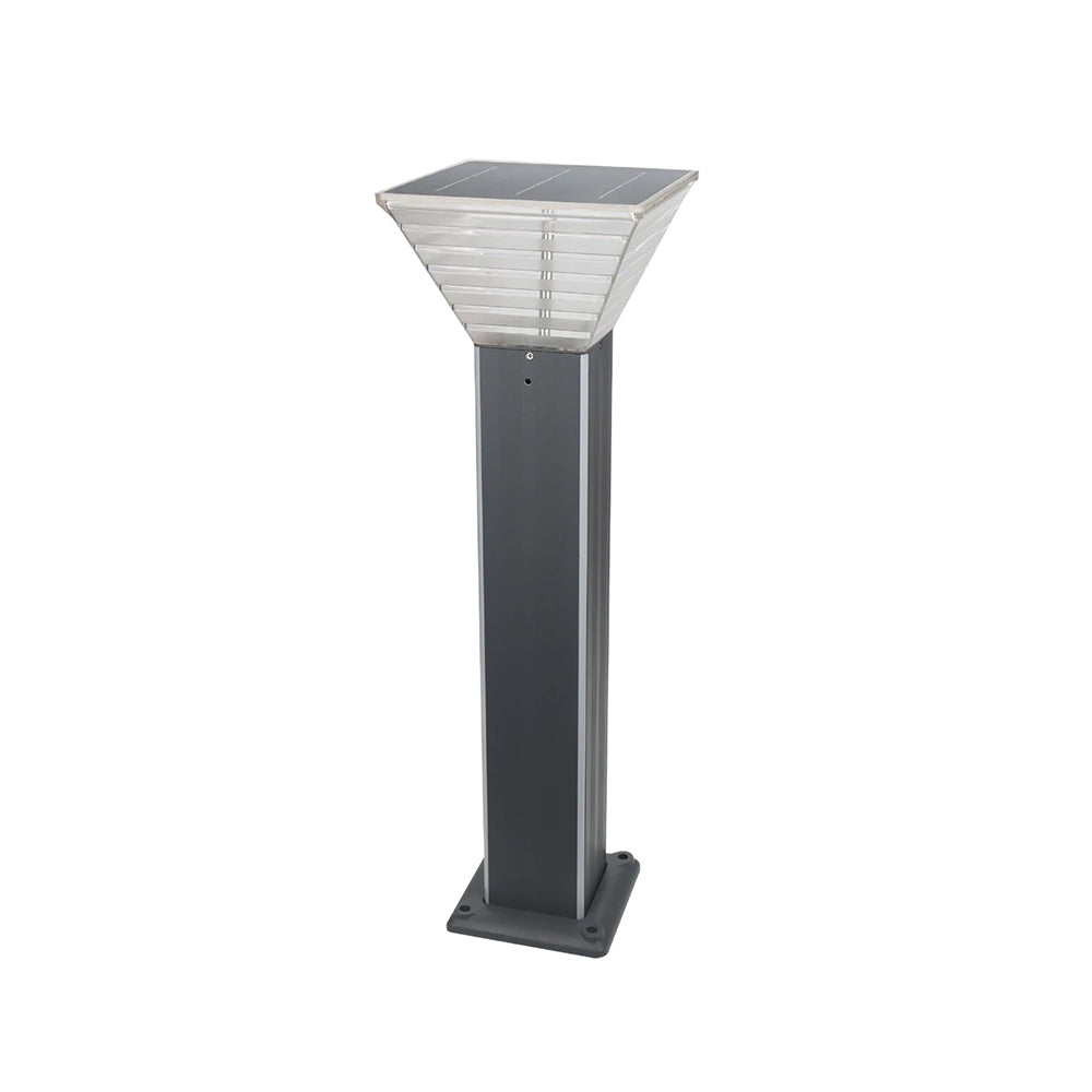 Industrial Solar LED Bollard Grey / Dual Colour - SLDBL0008-GRY/CW