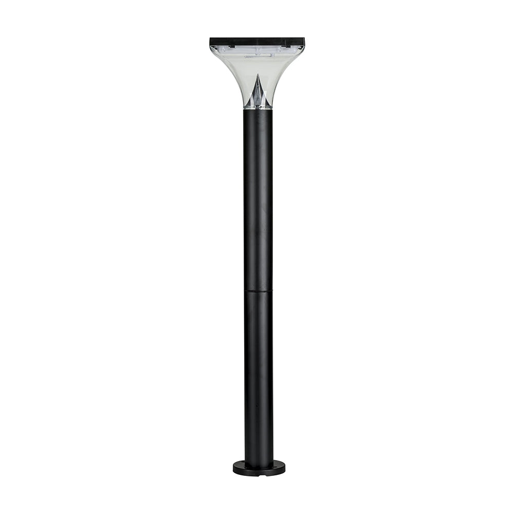 Solar Square LED Bollard Black / Cool White - SLDBL0093-S1-2.4W