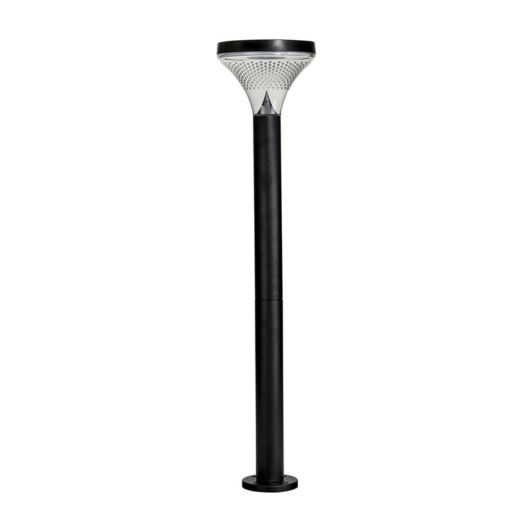 Solar Round LED Bollard Black / Cool White - SLDBL0094-S1-2.4W