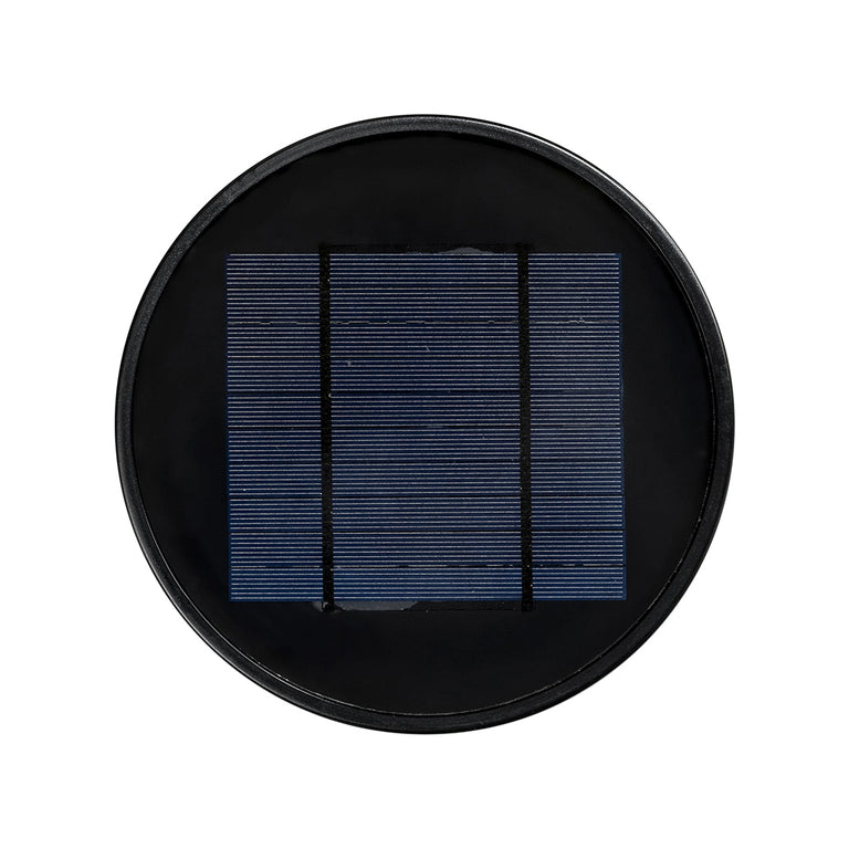 Round 2 Pack Solar LED Bollard Black / Warm White - SLDBL0026B-1W-WW