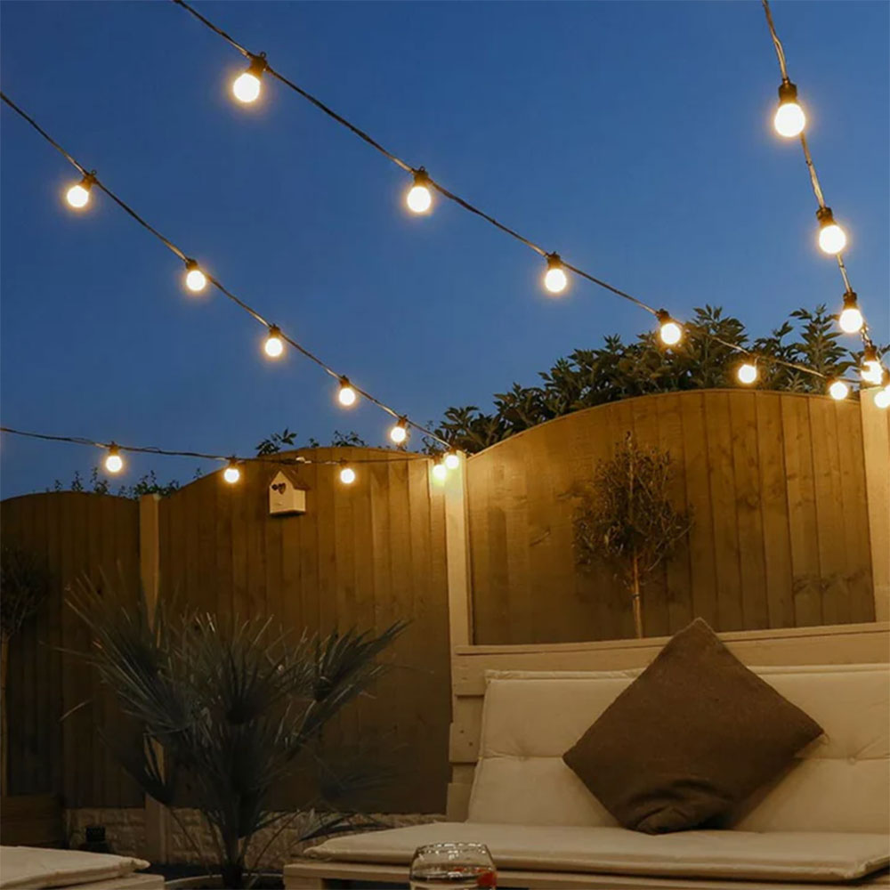 Solar 20 Meter LED Festoon Light Kit / Warm White - SLDFES-20WW