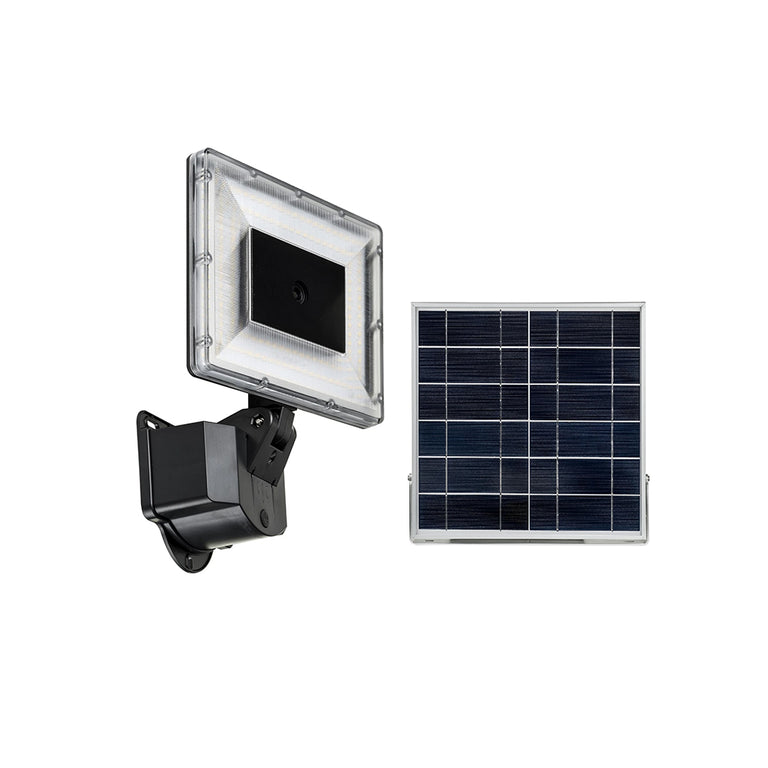 Fred 10W Solar LED Flood Light With Integrated Microwave Sensor & IP Camera Black / Warm White - SLDFreD-BLK