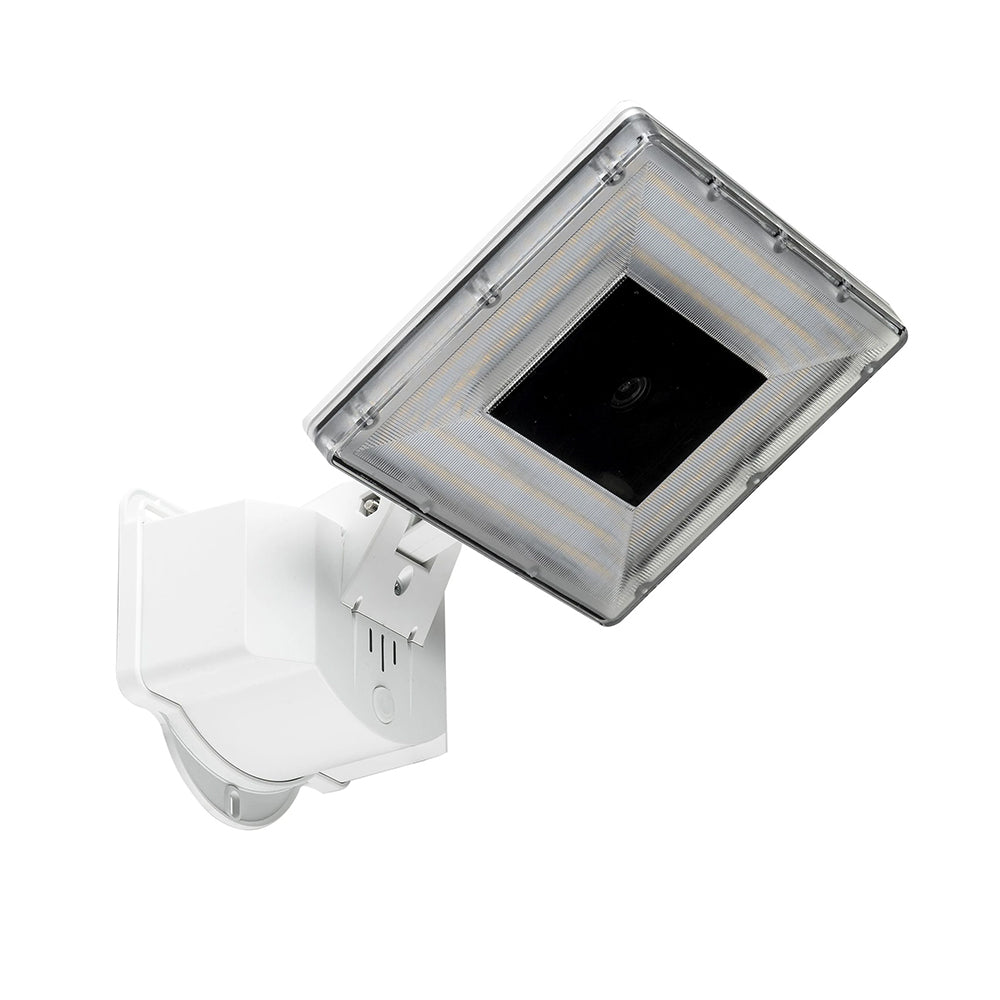 Fred 10W Solar LED Flood Light With Integrated Microwave Sensor & IP Camera White / Warm White - SLDFreD-WHT