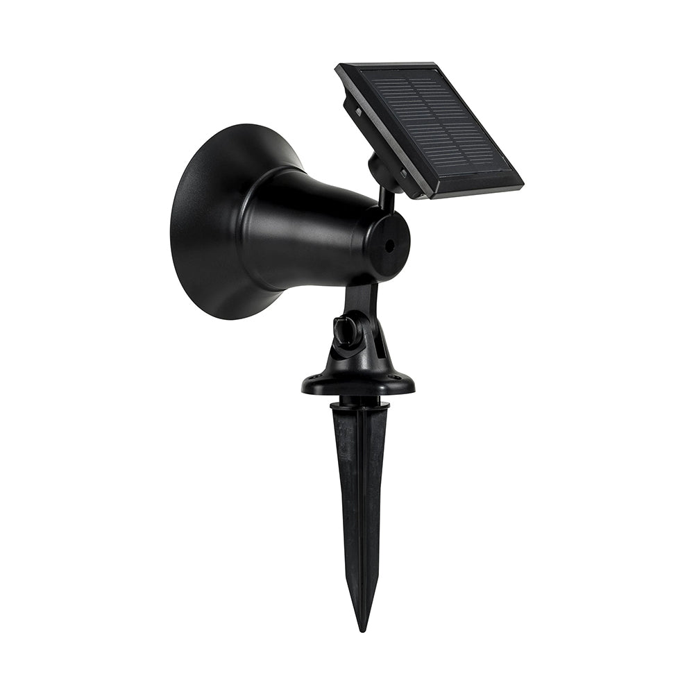 Garden Spot Light with Attached Solar Panel Black / Warm White - SLDGS0052