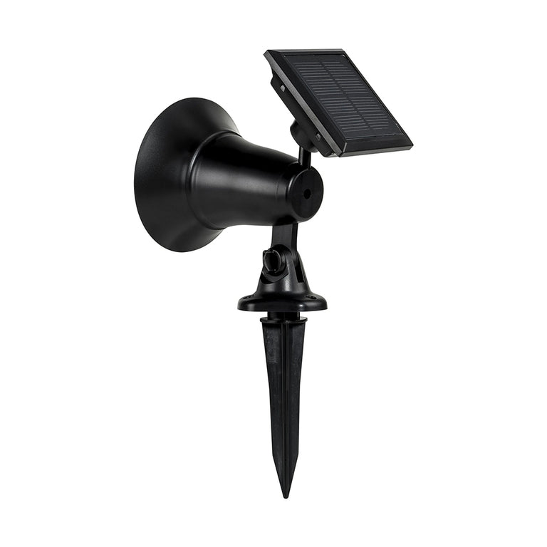 Garden Spot Light with Attached Solar Panel Black / Warm White - SLDGS0052