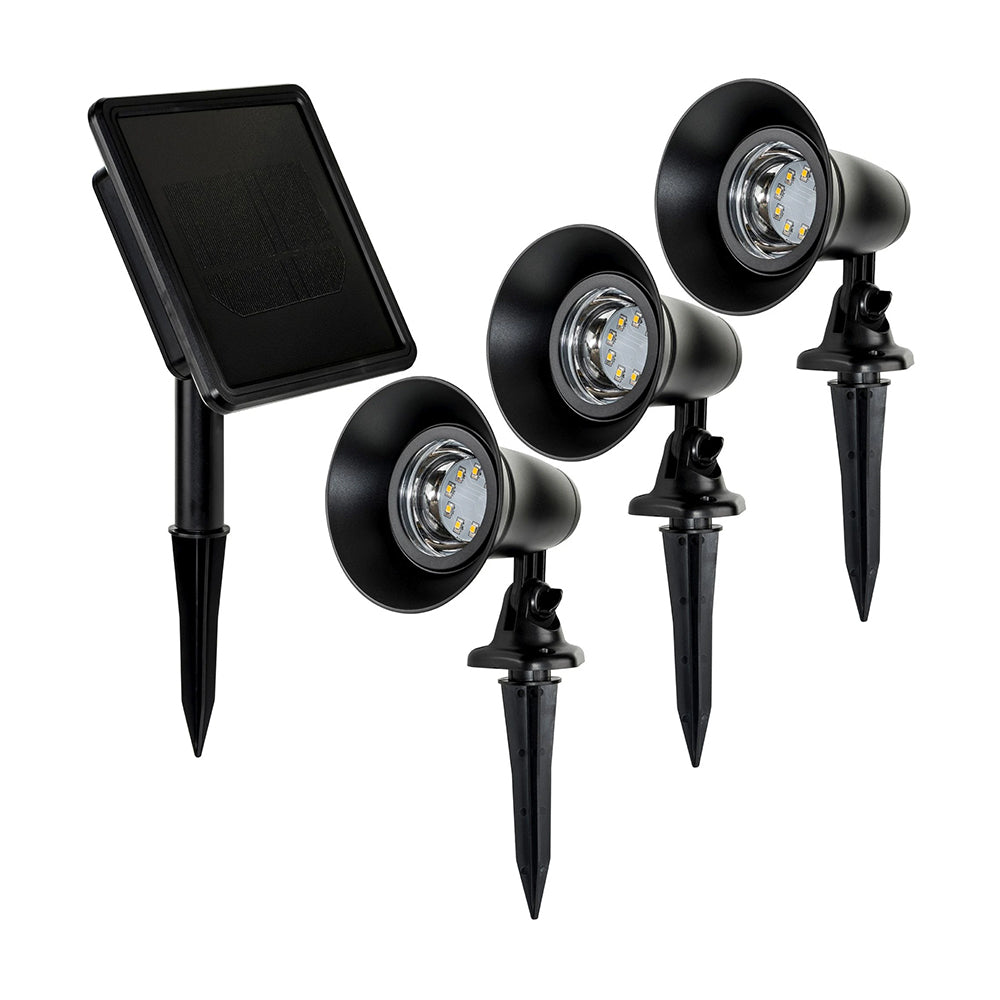 Garden Spot Light with Solar Panel Kit Black / Warm White - SLDGSK0054