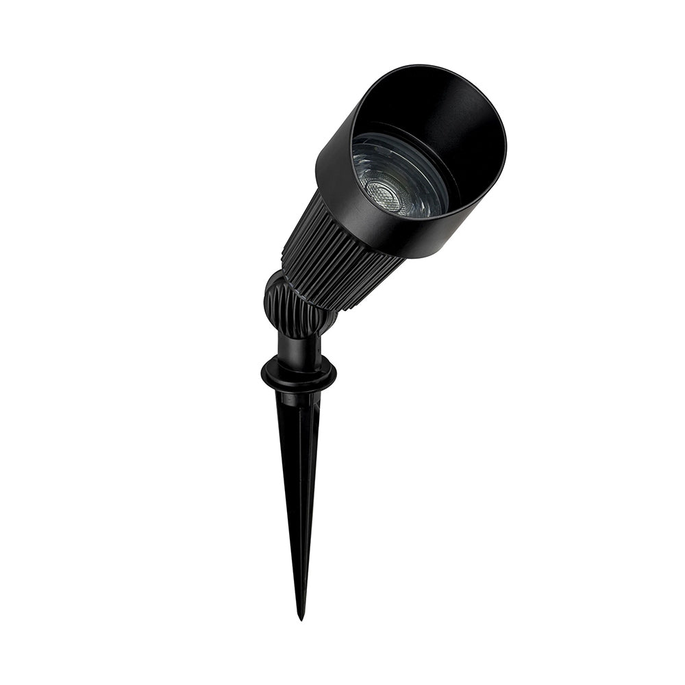 Garden Spot Light with Solar Panel Kit Black / Cool White - SLDGSK0055