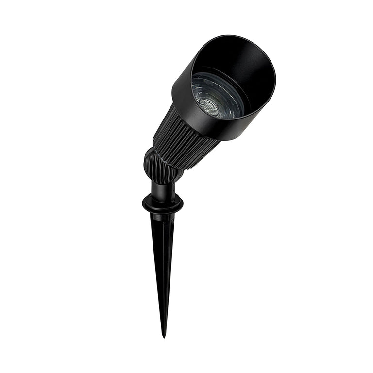 Garden Spot Light with Solar Panel Kit Black / Cool White - SLDGSK0055
