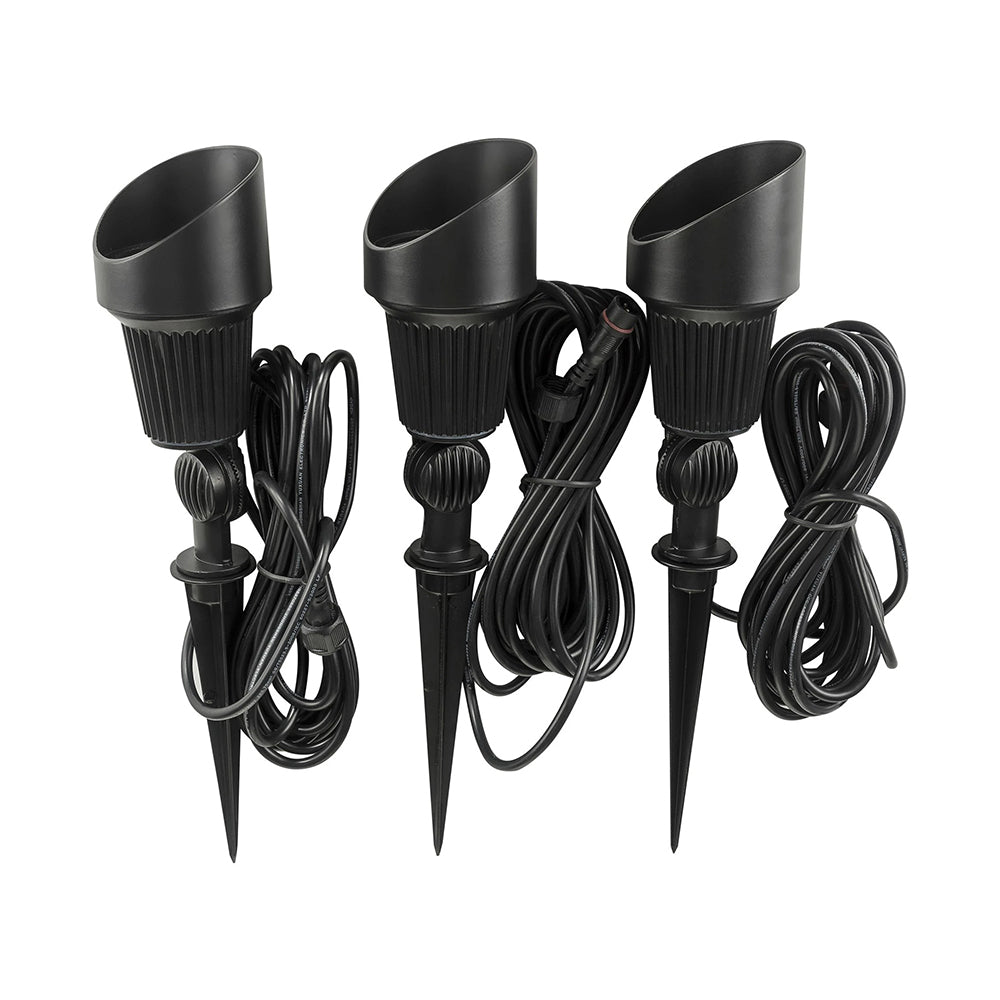 Garden Spot Light with Solar Panel Kit Black / Cool White - SLDGSK0055