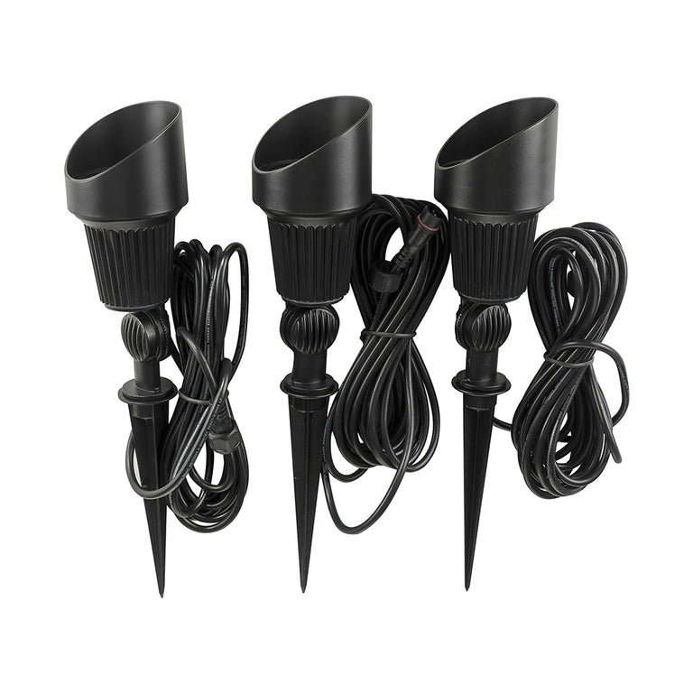 Garden Spot Light with Solar Panel Kit Black / Cool White - SLDGSK0055