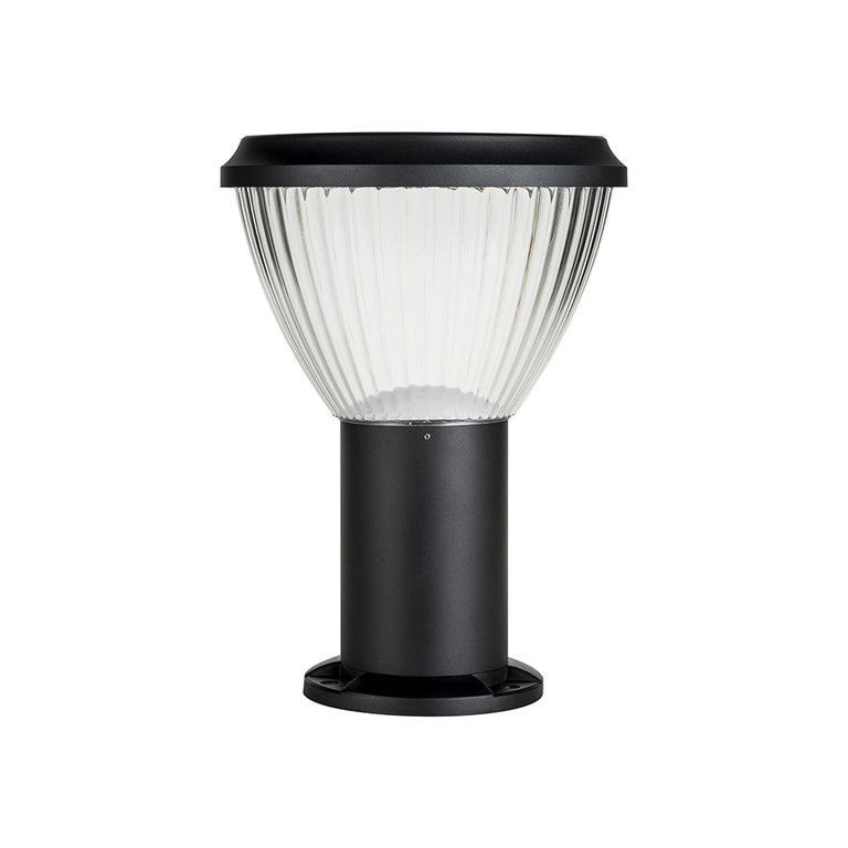 Commercial Solar LED Pillar Light Black / Warm White - SLDPIL0014-WW